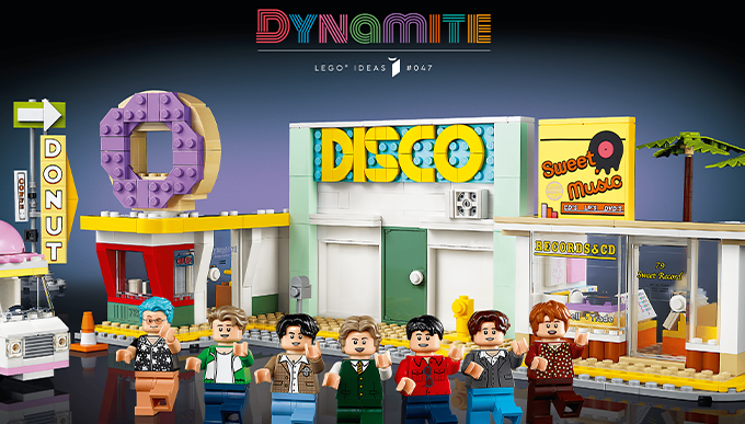 Army必買！LEGO神還原BTS《Dynamite》MV唱片店、的士高、冬甩店、雪糕車等多個經典場景