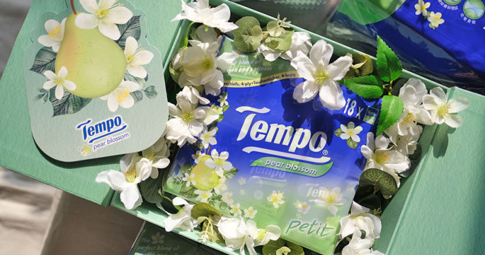 好用、低敏紙巾推薦｜Tempo水梨花系列！迷你紙手巾、袋裝面紙、衛生紙，散發水梨花清甜花香！