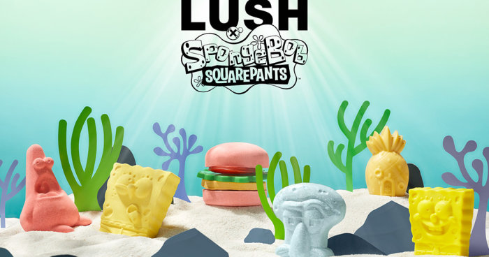 LUSH X 海綿寶寶限定聯乘系列！推出海綿寶寶香氛皂 、驚訝派大星汽泡彈、菠蘿屋潤膚芭等可愛限定沐浴、浸浴及身體護理產品