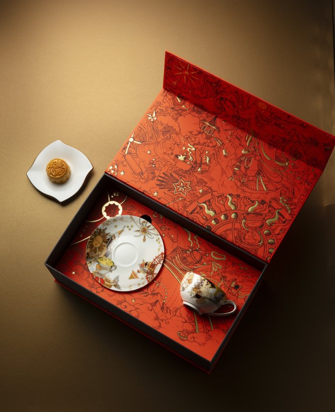 限量非賣品 美心皇牌流心奶黃月餅搭配星願流心聯名茶具套裝｜中秋最值得收藏的藝術禮讚